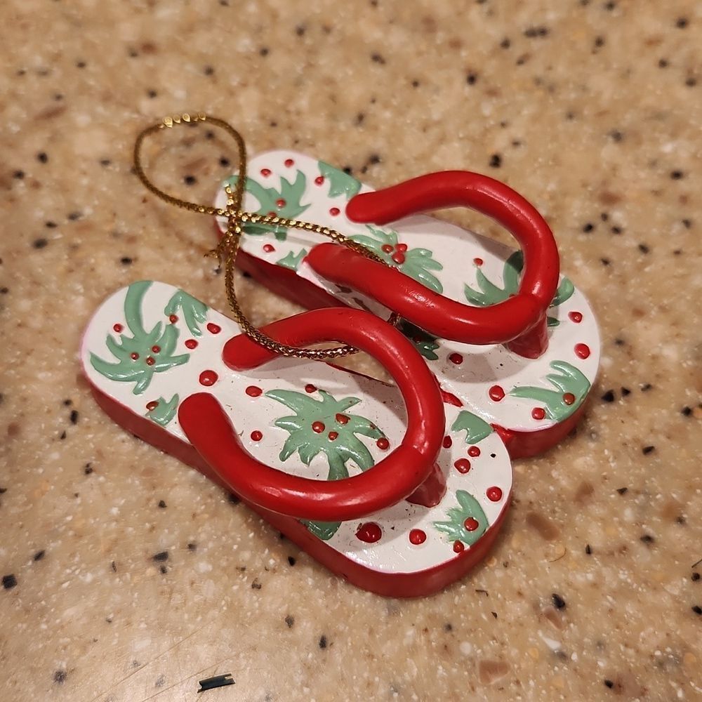 Christmas Flip Flops Slippers Ornament